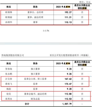 近1000万元 研发投入不及销售费用一半凯发k8国际悍高集团IPO七高管年薪合计(图6)